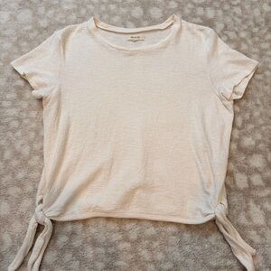 Madewell Women's Cream Tie-Side Top